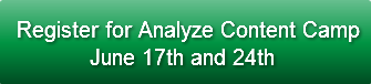 Register for Analyze Content Camp       