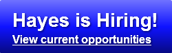 Hayes is Hiring! View current opportunit